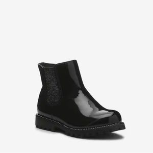 Toddler patent shine Chelsea boots; size 5 mint condition